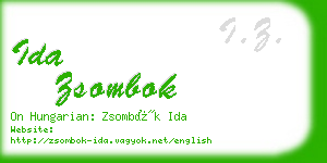 ida zsombok business card